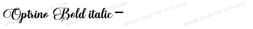 Optrino Bold italic字体转换